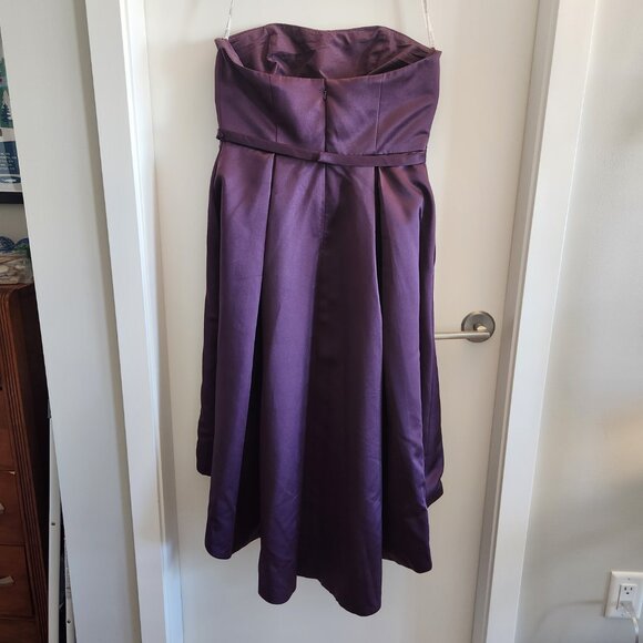 David's Bridal Strapless High-Low Dress w/Pockets - Picture 4 of 9